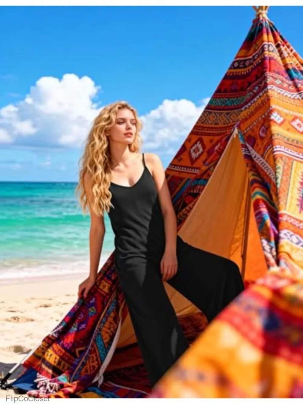 Women's Boho Sleeveless Romper Jumpsuit with Pockets